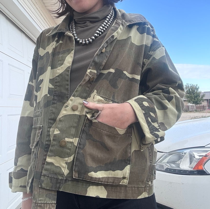 Camo Denim Jacket