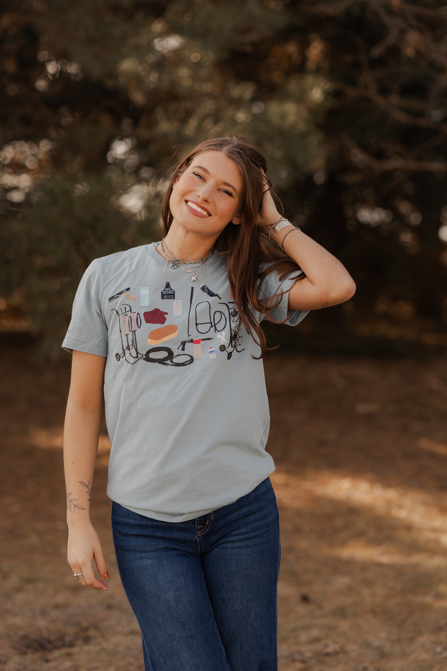 The Show Barn- Vintage Light Blue Tee