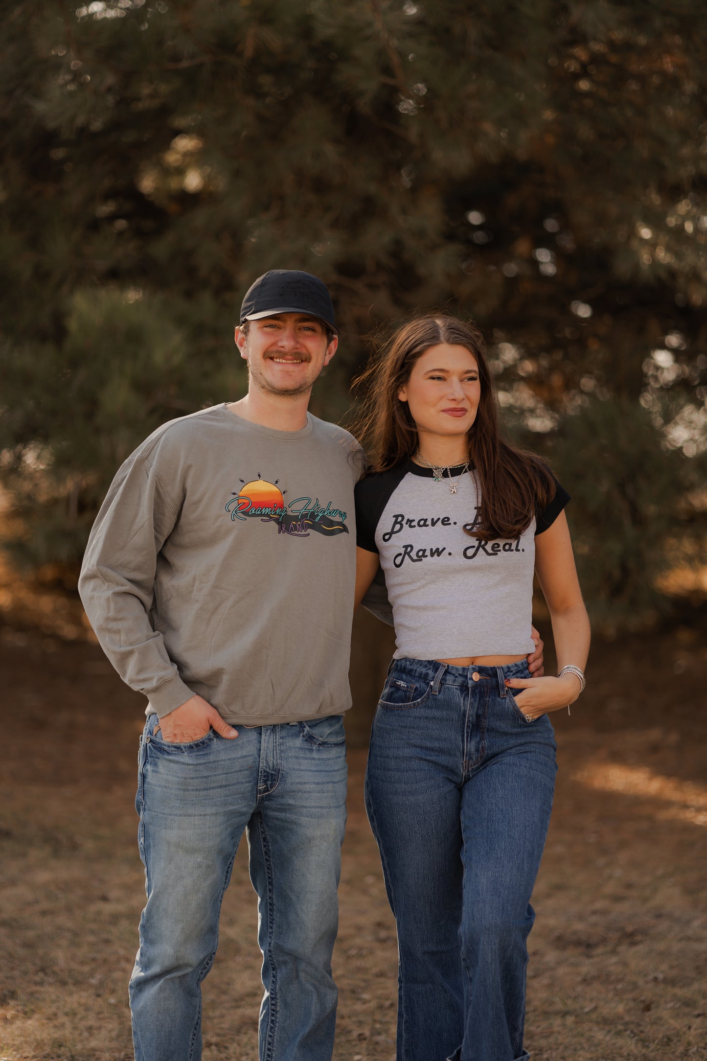 Mantra- Grey/ Black Baby Tee ( Women’s)