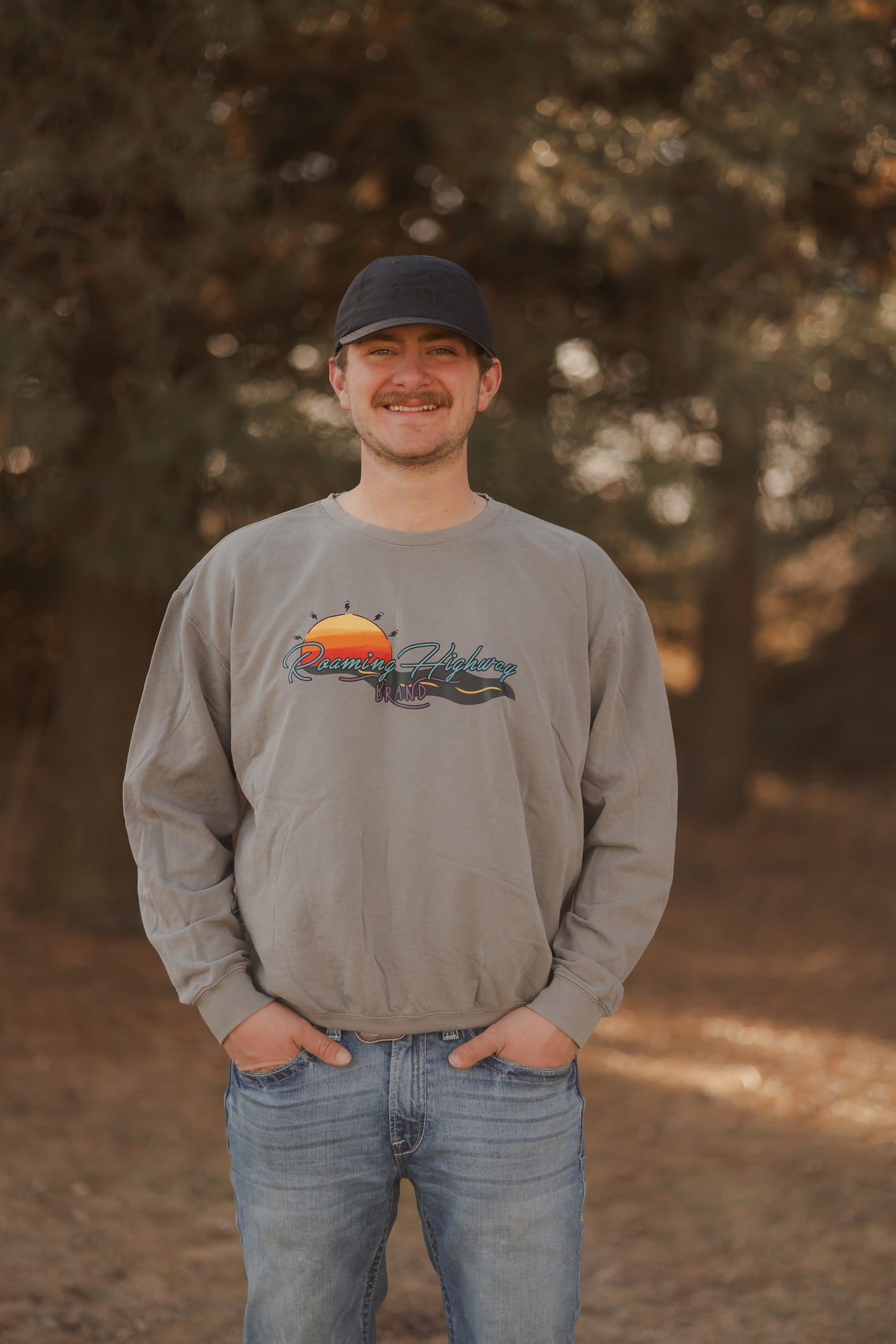 Grey Comfort Colors Logo Crew