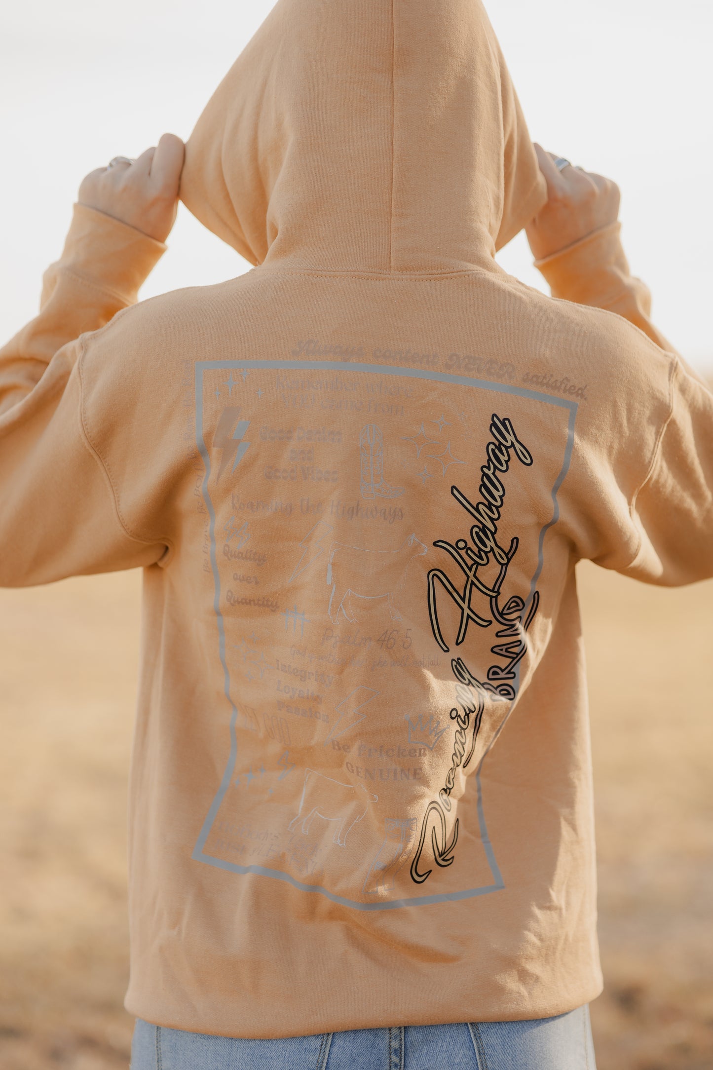 Tan 'LIVE BY IT' Hoodie