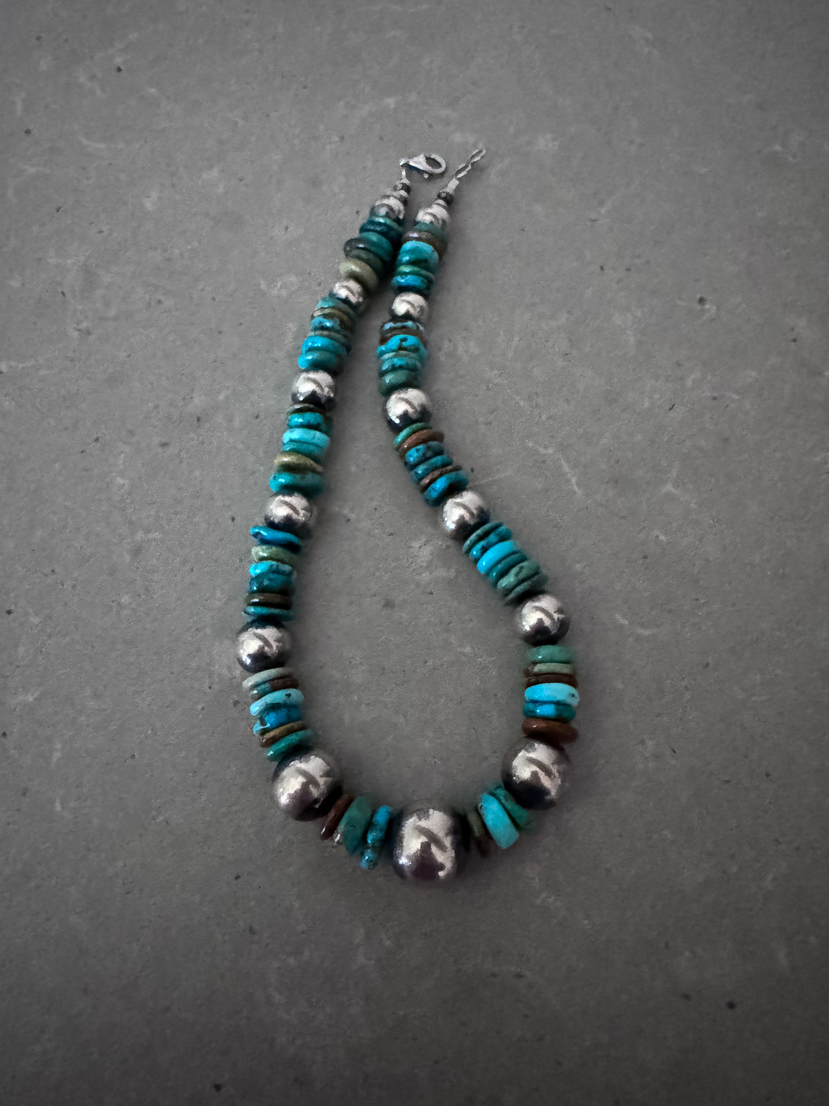 15.5” Turquoise and pearls
