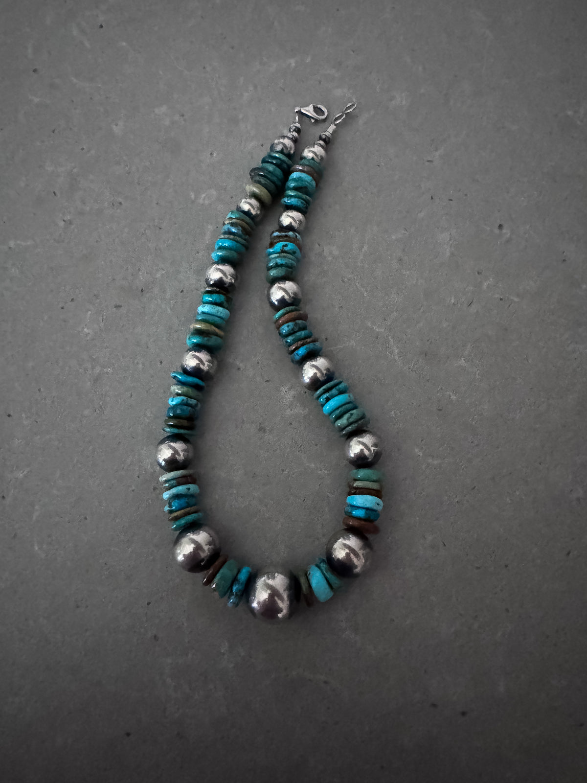15.5” Turquoise and pearls