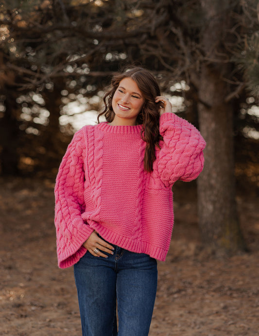 Fuchsia Chunky Sweater