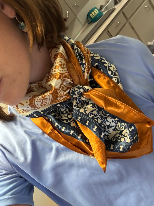 Blue and Gold Wild Rag