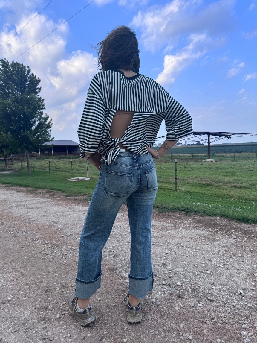 Straight w cuffed hem