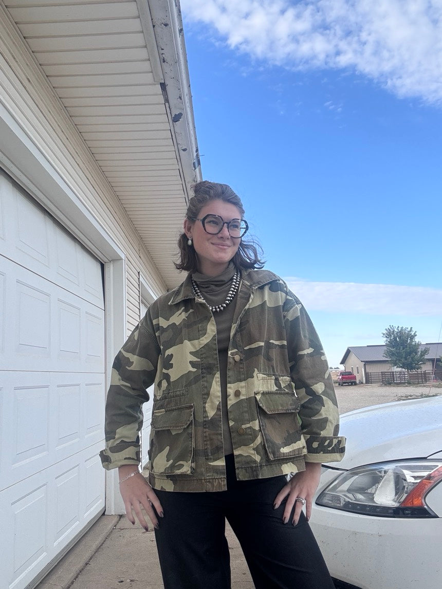 Camo Denim Jacket