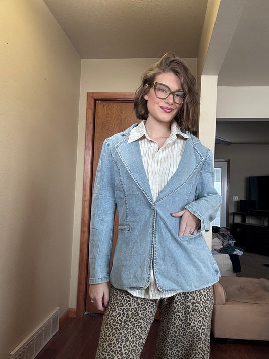 Light Wash Denim Blazer