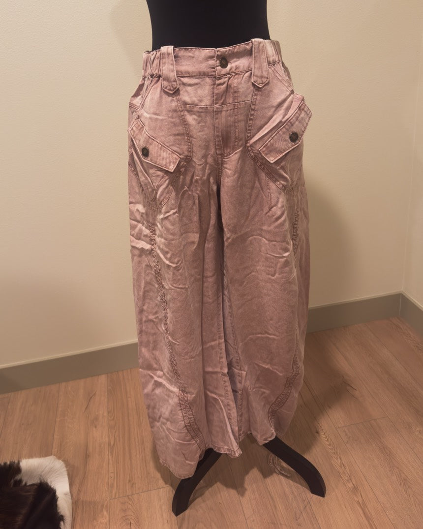 Mauve Pink Cargo Pants