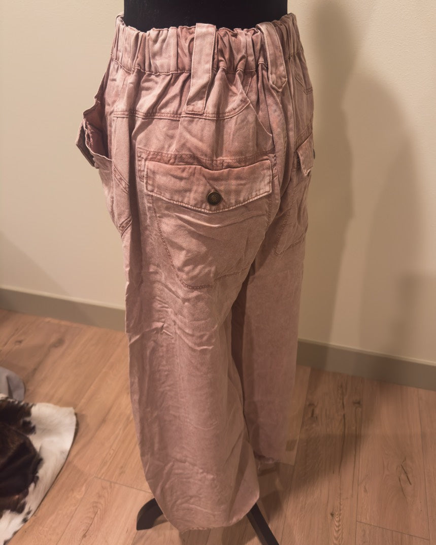 Mauve Pink Cargo Pants