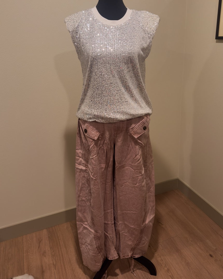 Mauve Pink Cargo Pants