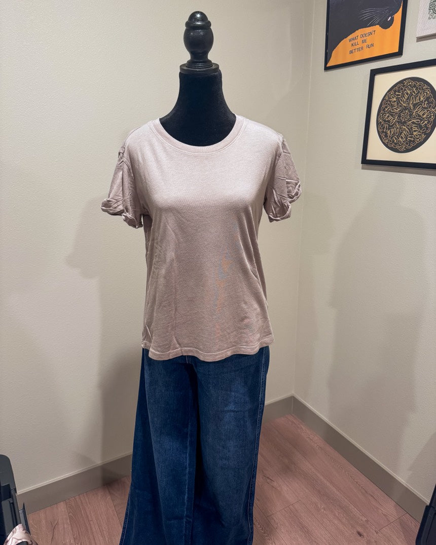 Greige Lightweight Boxy Tee