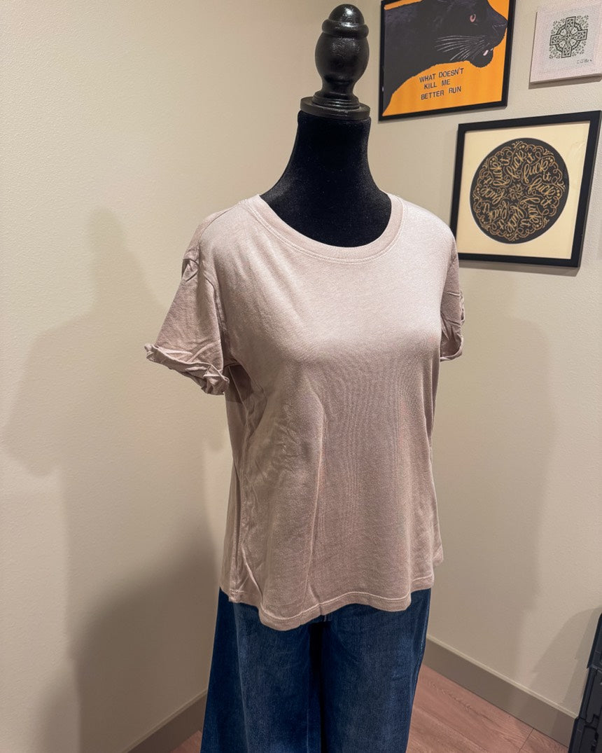 Greige Lightweight Boxy Tee