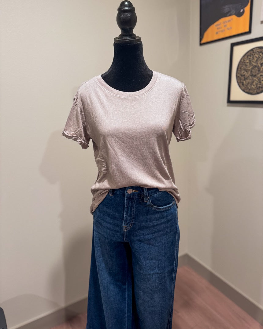 Greige Lightweight Boxy Tee