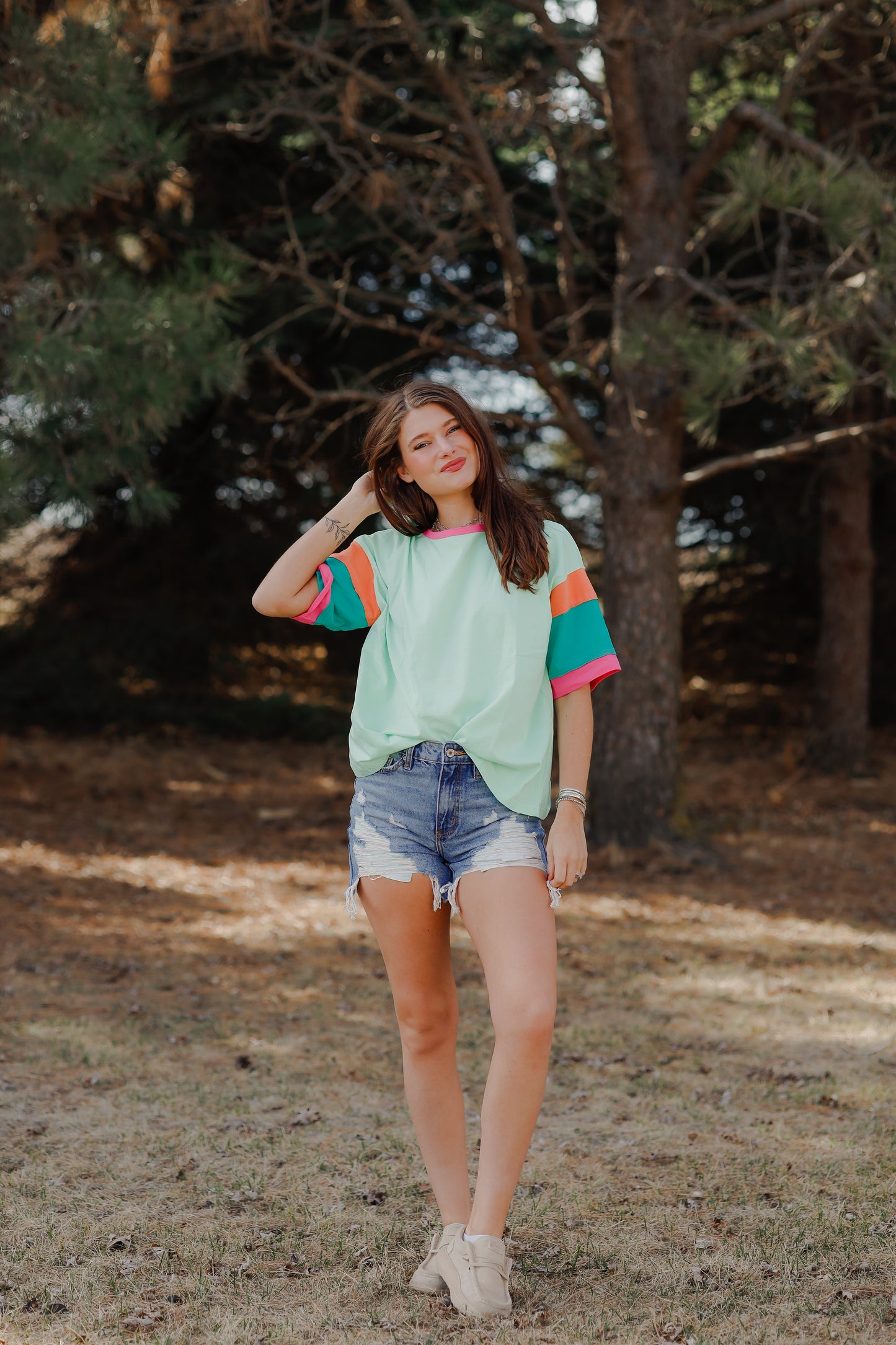 Kan Can Denim Shorts w pastel