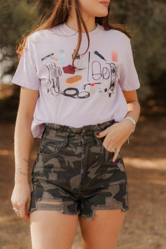 Camo Denim Short