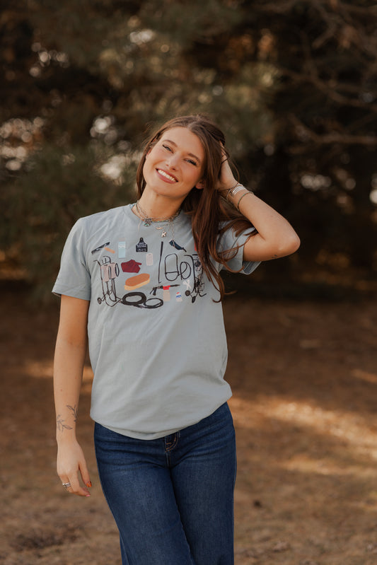 The Show Barn- Vintage Light Blue Tee