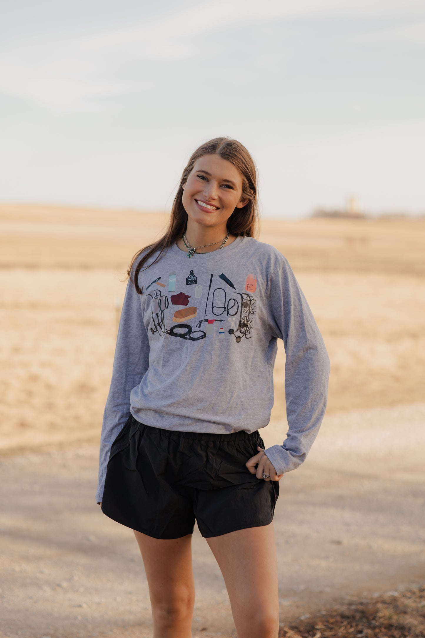 The Show Barn- Grey Long Sleeve